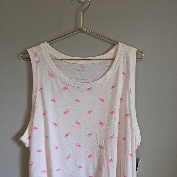 NWT Torrid Flamingo Print Vintage Style Tank Top, size 3X - Picture 2 of 5